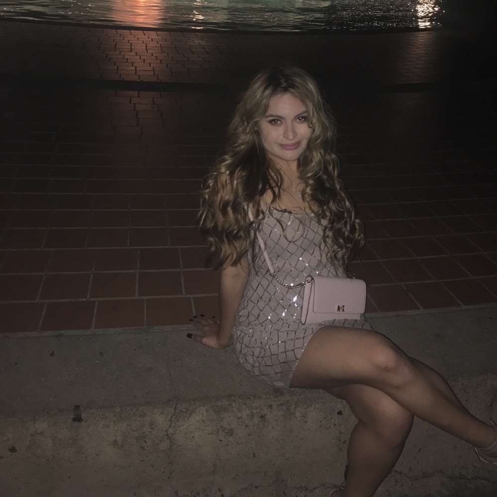 Mini nude dress